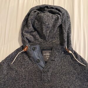 H&M Men's Blue Sweater with Hood
